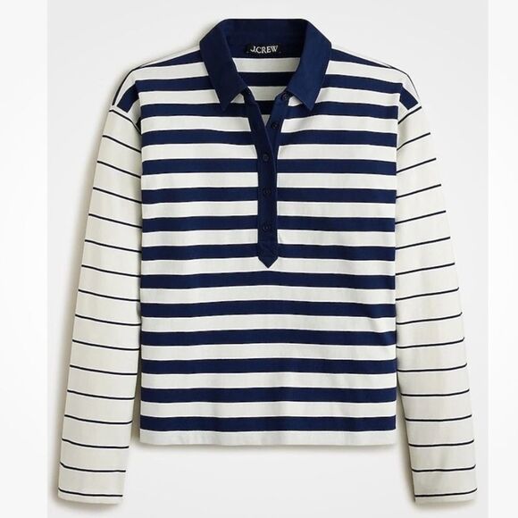J. Crew Tops - J. Crew | striped navy polo